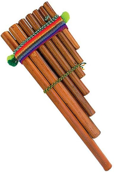 Tubo de flauta de madera de bambú natural con estampado tribal